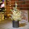 Lighted Mini Tree 12 Inch with 15 Warm Whited LED Lights USB Powered for Winter Decor Hone Party and Wedding Holiday